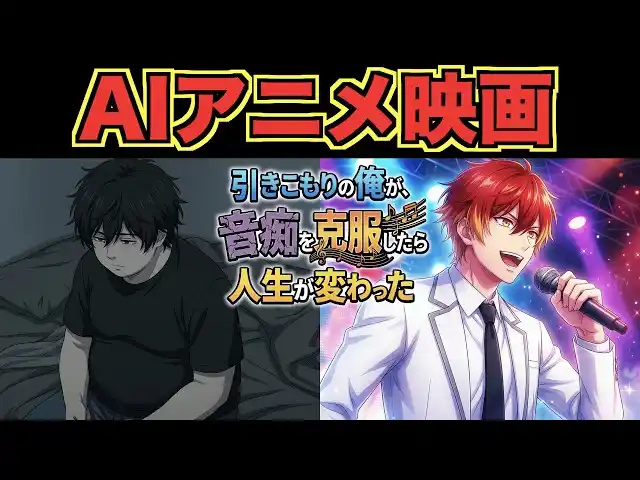 【日本初】個人制作の長編AIアニメ映画「引きこもりの俺が、音痴を克服したら人生が変わった」第一部公開！完結編に向けたクラウドファンディングを開始