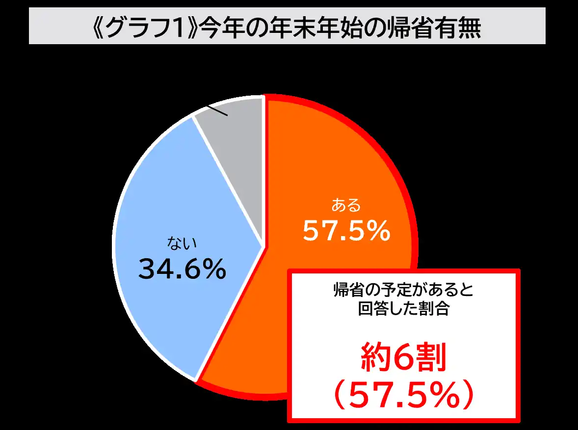 【第一三共ヘルスケア株式会社】 最大9連休の年末年始 キーワードは“思いやり帰省”約6割の人が2025年の年末年始は、実家へ帰省予定 家族の体調を気づかい、約8割が帰省前に「体調を整えようと意識している」と回答