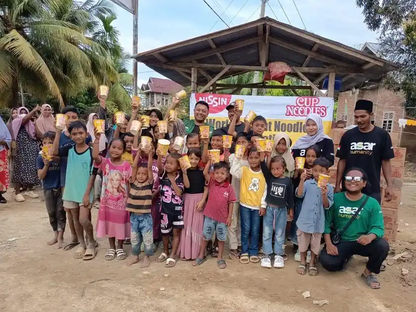 インドネシア日清による災害支援の様子（支援提供先：ASAR Humanity）