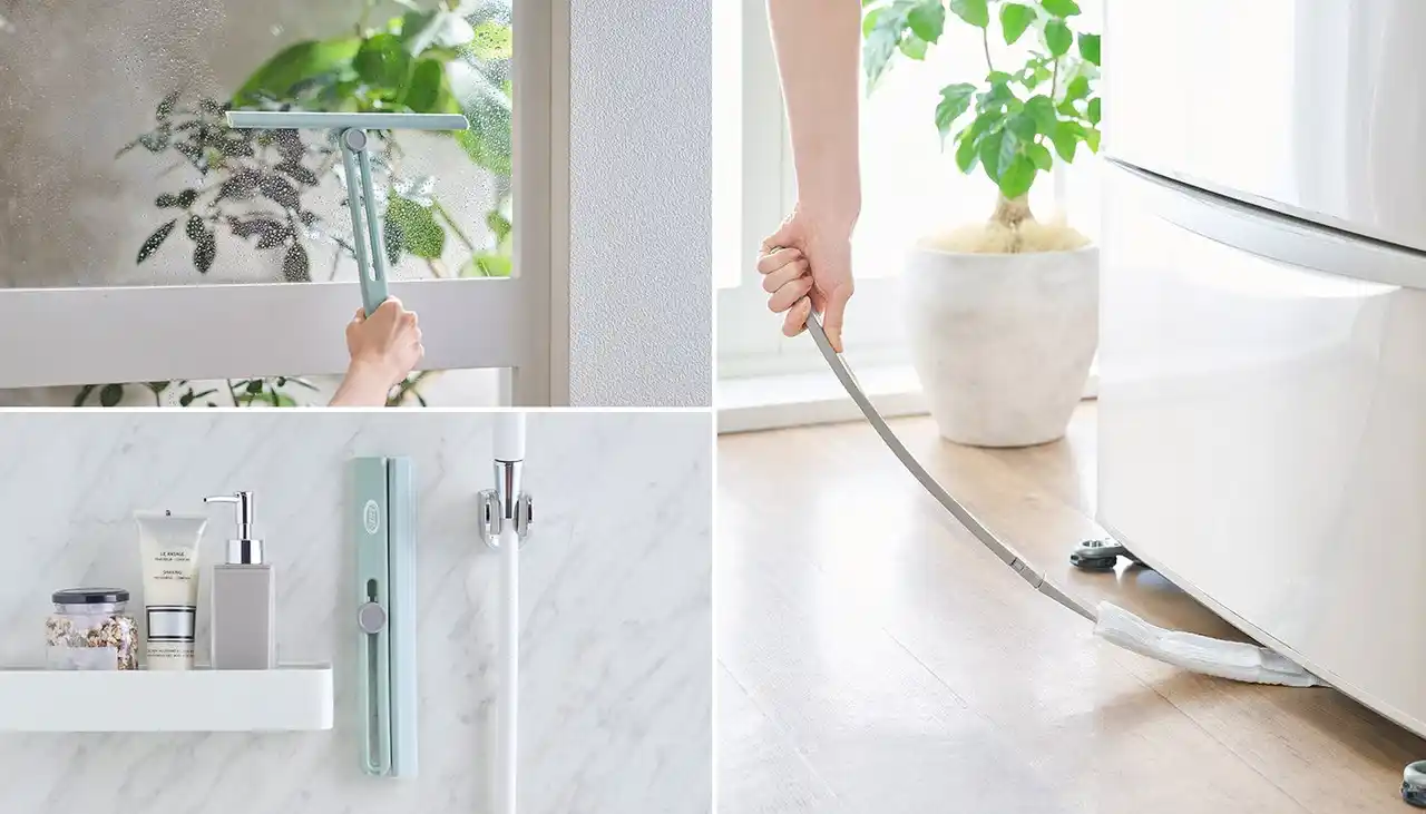 【株式会社ラドンナ】 “Toffy”の掃除グッズブランド「CLEAN LIFE with TOFFY」 ラインアップを拡充！「Toffy マグネットスキージー 折りたたみ式」を発売