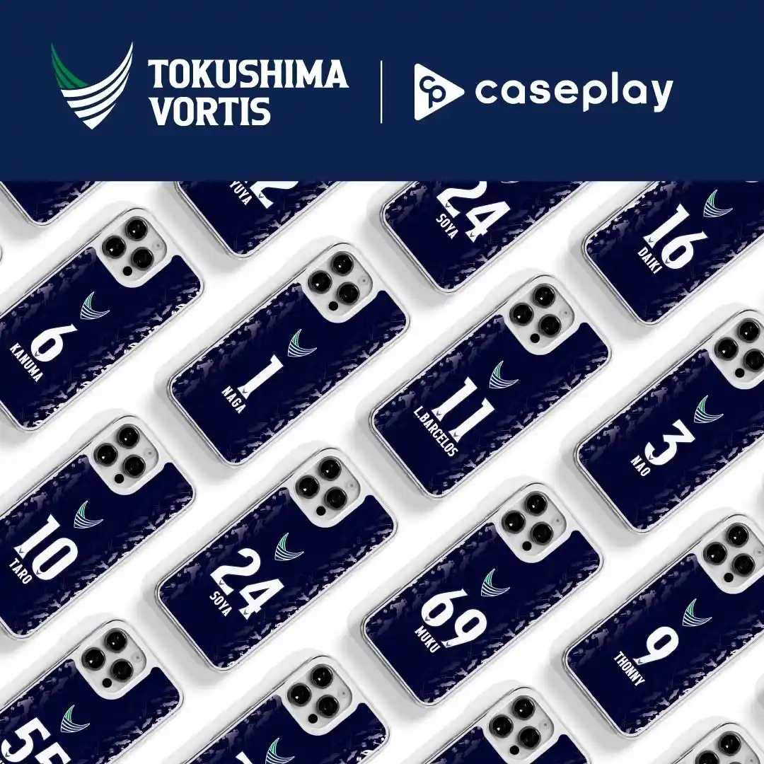 【株式会社FOX】 caseplayからサッカーJ2リーグ「徳島ヴォルティス」の百年構想リーグ限定ユニフォーム「AWAODORI SPECIAL UNIFORM」デザインのスマートフォンアクセサリーが登場！