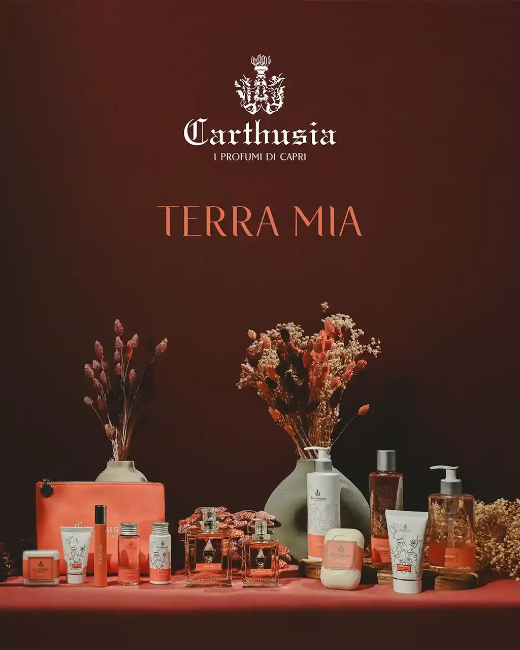 【株式会社豊田貿易】 伊・カプリ発フレグランスブランド＜Carthusia＞から秋冬に支持を集めるフレグランス「TERRA MIA / テッラミア」、トラベルキット＆ボディケアコレクションがフルラインで登場！