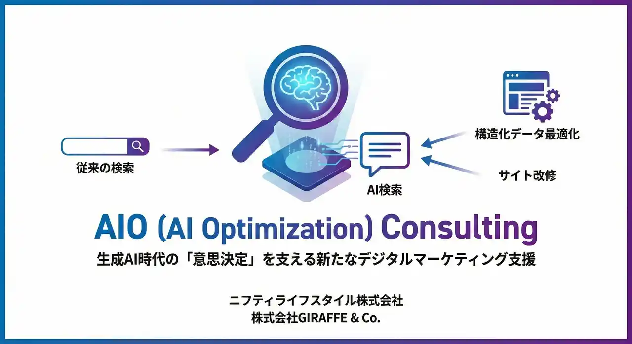 【ニフティライフスタイル株式会社】連結子会社GiRAFFE & Co.がテクニカルSEOのノウハウを応用した「AIO（AI検索最適化）コンサルティング」を提供開始
