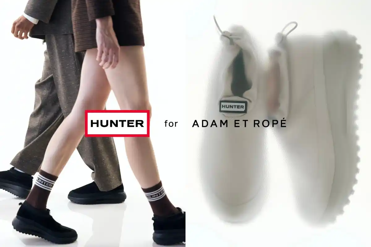 HUNTERとADAM ET ROPE'の2025AWコラボレーション！耐久性の高いシューズと2パックソックスをラインアップ。
