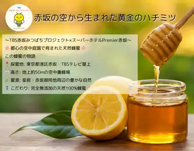 【株式会社スーパーホテル】 【スーパーホテル × TBS赤坂みつばちプロジェクト】TBS育ちのミツバチたちからの贈り物！スーパーホテルPremier赤坂の朝食で天然はちみつを提供