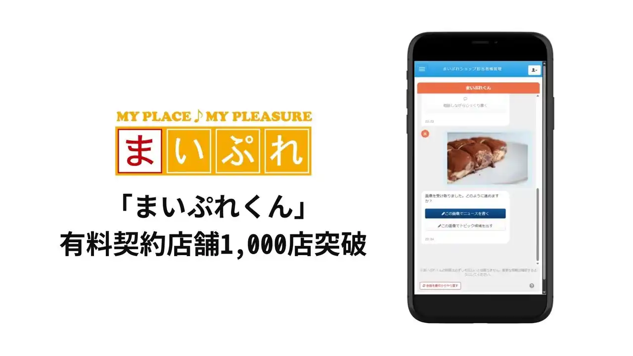 【FLN】 【有料導入店舗1,000件突破】まいぷれくんによる地域店舗の経営支援に好評の声多数