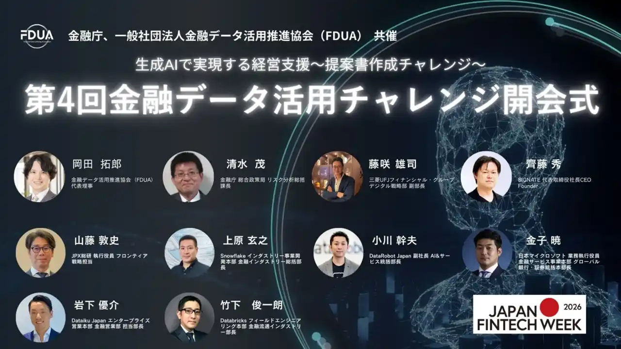 【株式会社ヘッドウォータース】 ヘッドウォータース、金融庁・一般社団法人金融データ活用推進協会共催の日本マイクロソフト協賛イベント『第4回金融データ活用チャレンジ』にて技術支援