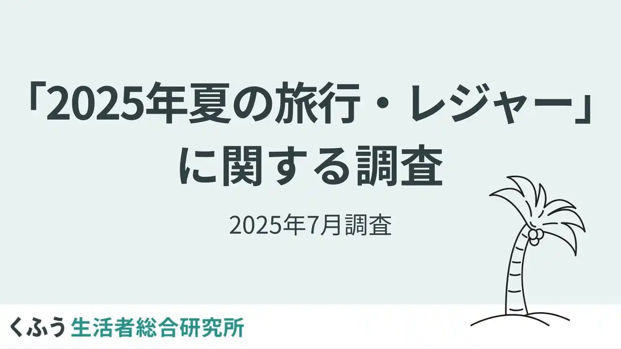 【2025年夏のお出かけ】物価高・猛暑の夏、コスパ・タイパ重視で近場が人気。"泊まり"は抑えて食を満喫！/くふう総研