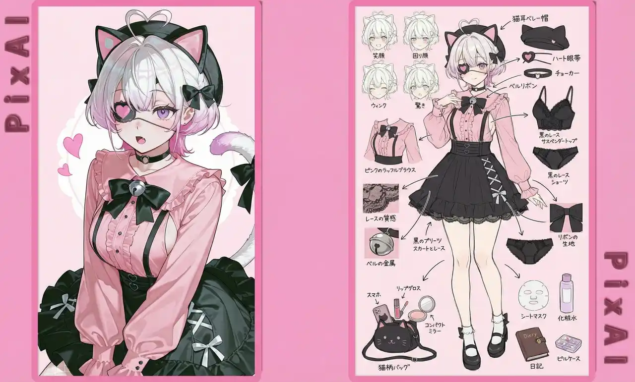 【Metanomaly株式会社】 PixAI、創作基盤としての機能を拡充、キャラクターシート生成機能を新たに提供