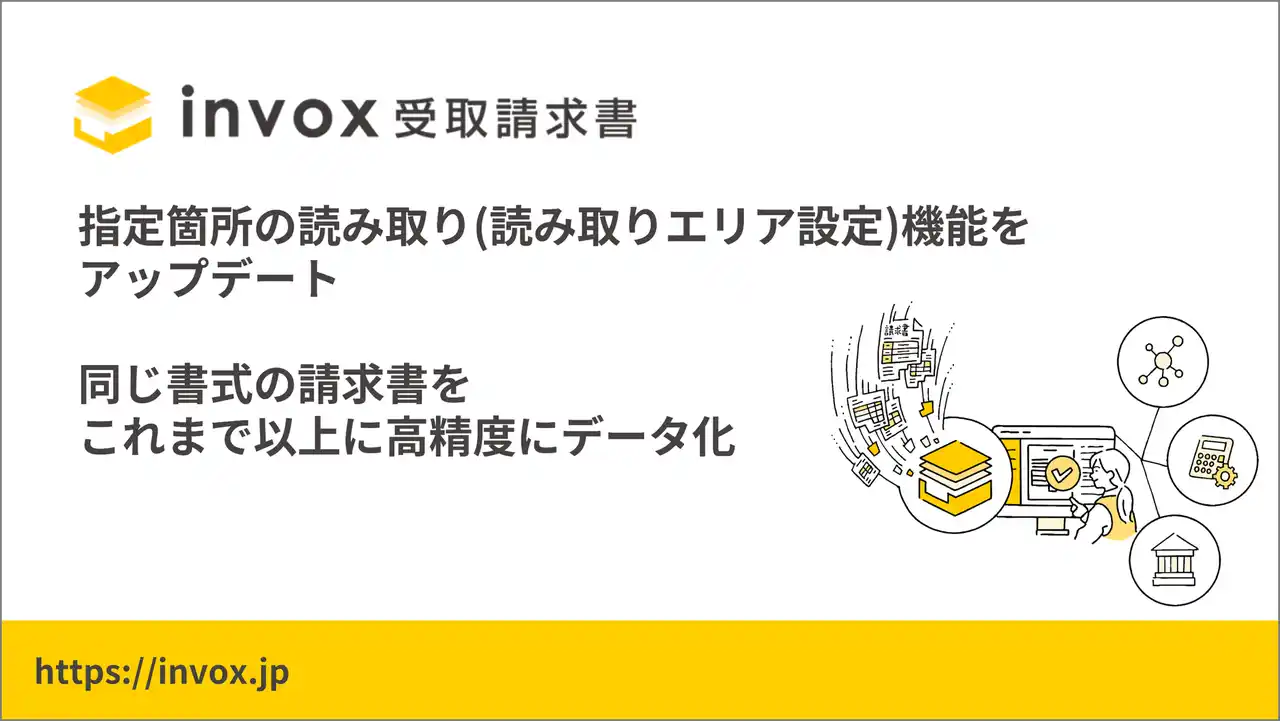 【invox】 「invox受取請求書」が指定箇所の読み取り（読み取りエリア設定）機能をアップデート