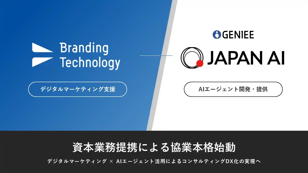 ブランディングテクノロジー、AIエージェントの開発提供を行うJAPAN AI社と資本業務提携契約を締結