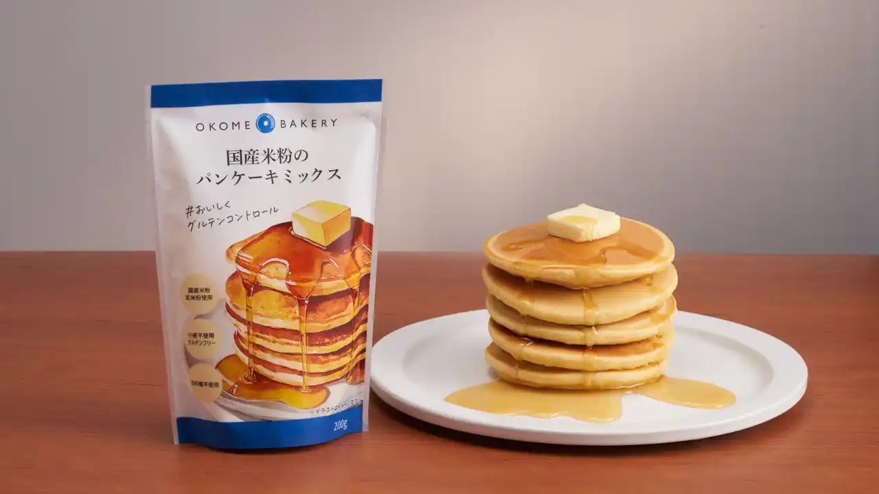 【株式会社ファンケル】 「OKOME BAKERY　国産米粉のパンケーキミックス」　2025年7月15日（火）発売