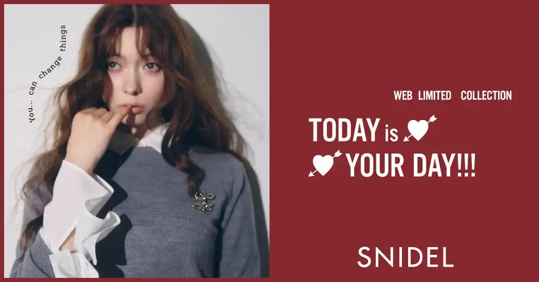 【株式会社マッシュホールディングス】 ＜SNIDEL（スナイデル）＞モデル・八木アリサが着こなすWEB LIMITED「TODAY is YOUR DAY!!!」が8月1日(金)発売開始
