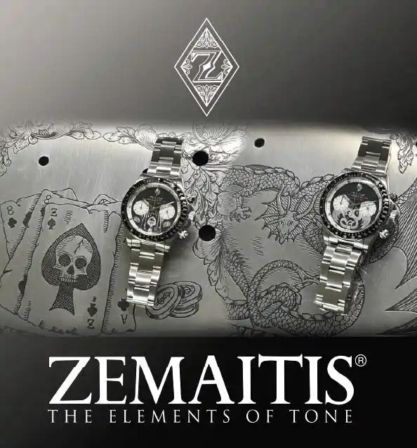 ゼマイティス・ギターをイメージした腕時計第四弾がクロノグラフ・モデルで登場！