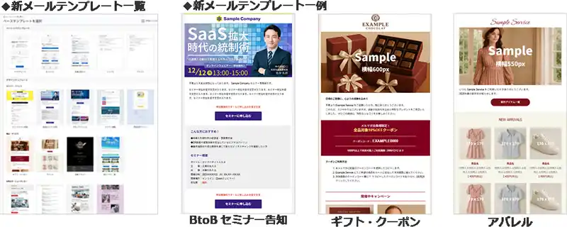 【株式会社シャノン】 シャノン　新たに13種類のメールテンプレートを搭載し、ユーザー企業のメールマーケティング支援を強化