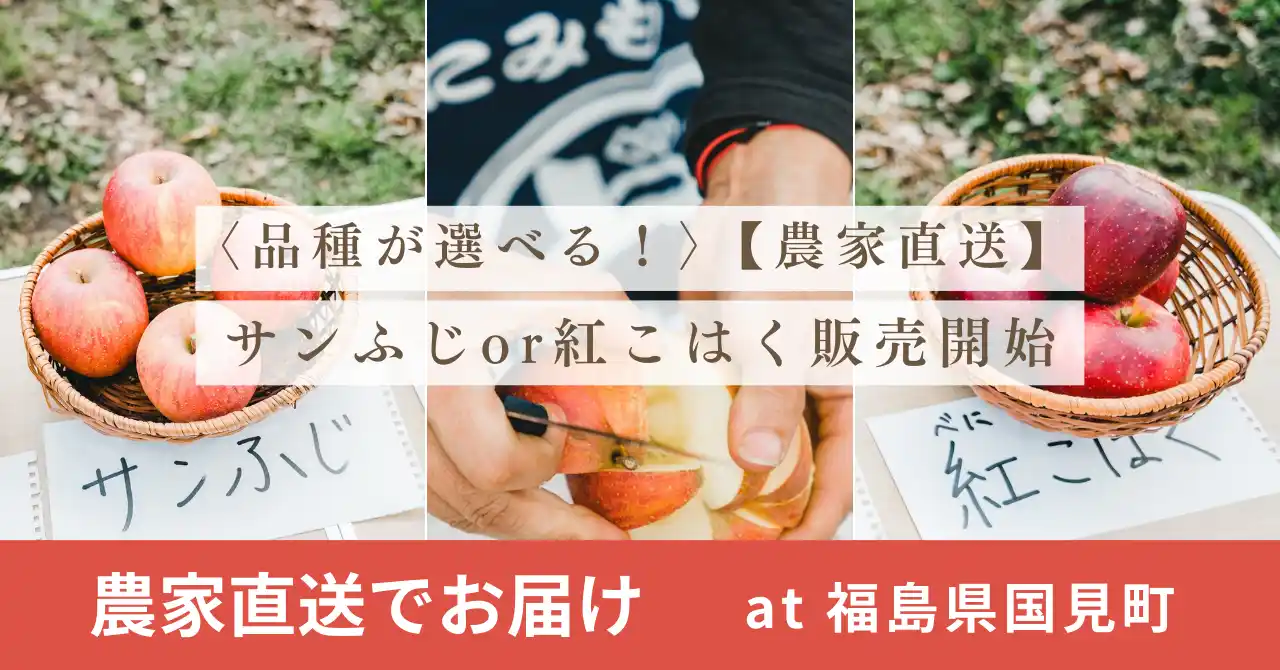 【株式会社FoundingBase】 【農家直送でお届け】家庭用～大容量サイズのサンふじor紅こはく販売開始