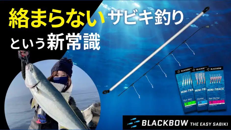 絡まらないサビキ仕掛けという新常識【Blackbow イージーサビキ】