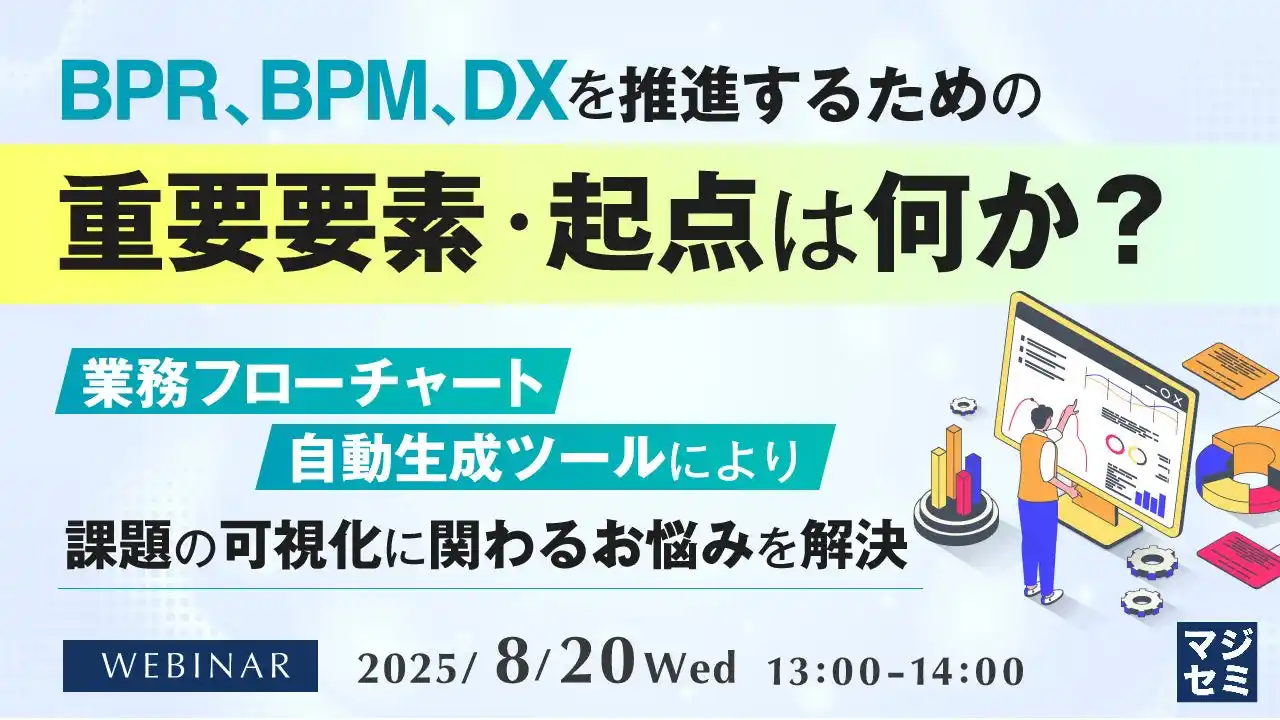 『BPR、BPM、DXを推進するための重要要素・起点は何か？』というテーマのウェビナーを開催