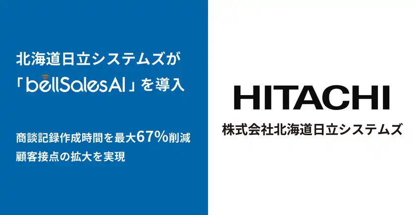 株式会社北海道日立システムズ、bellSalesAI導入で商談記録作成時間を最大67％削減！