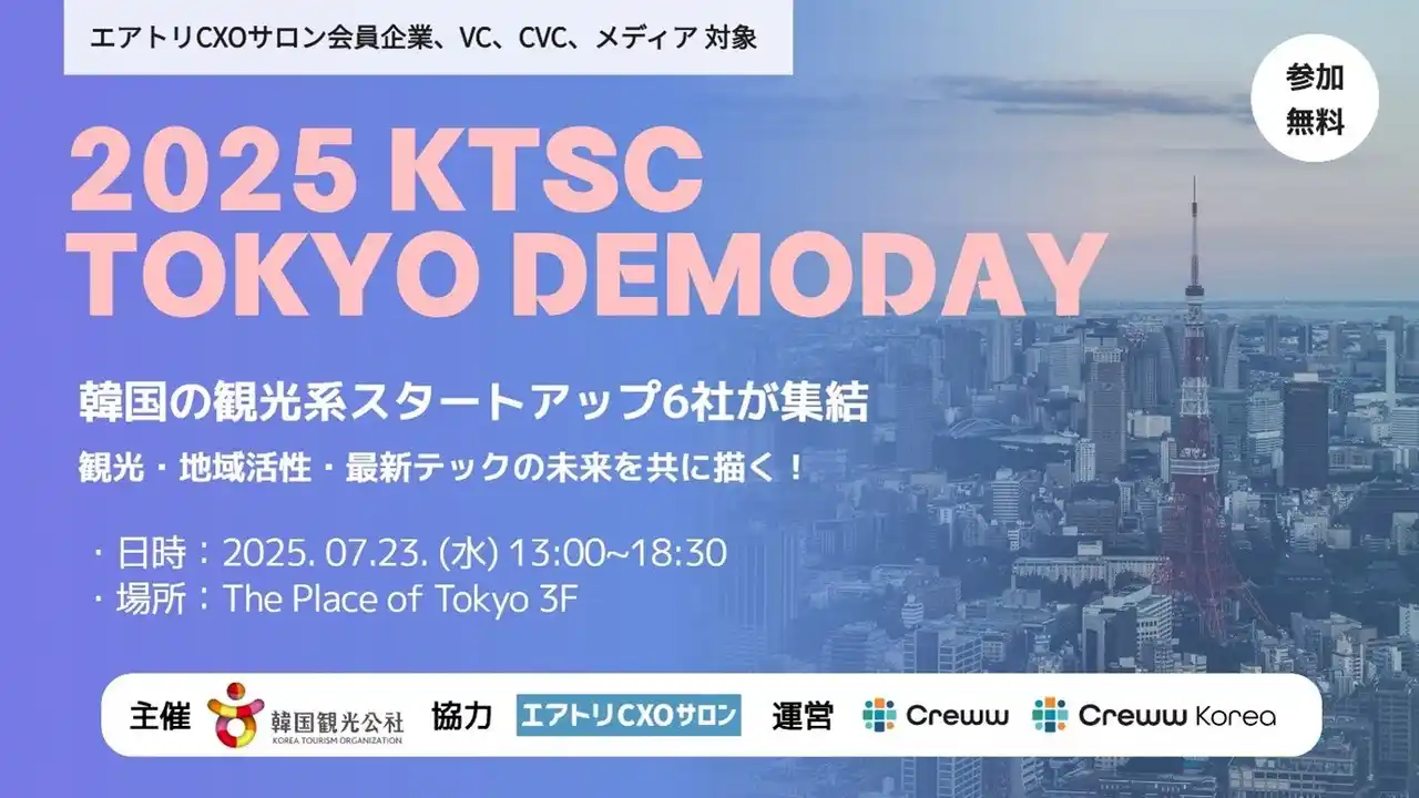 【株式会社Creww Korea】 韓国観光公社、日韓の観光産業の連携を加速させる「K-Tourism Startup デモデー」を開催