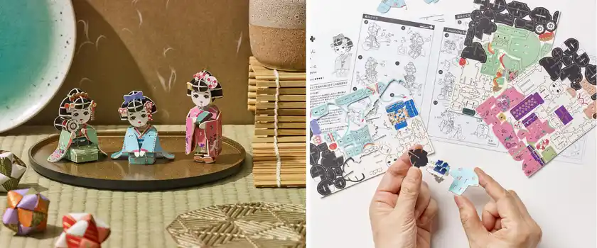 色とりどりの舞妓が3体セットに！紙製3Dクラフトアート「si-gu-mi 舞妓三姉妹」8月中旬より販売開始