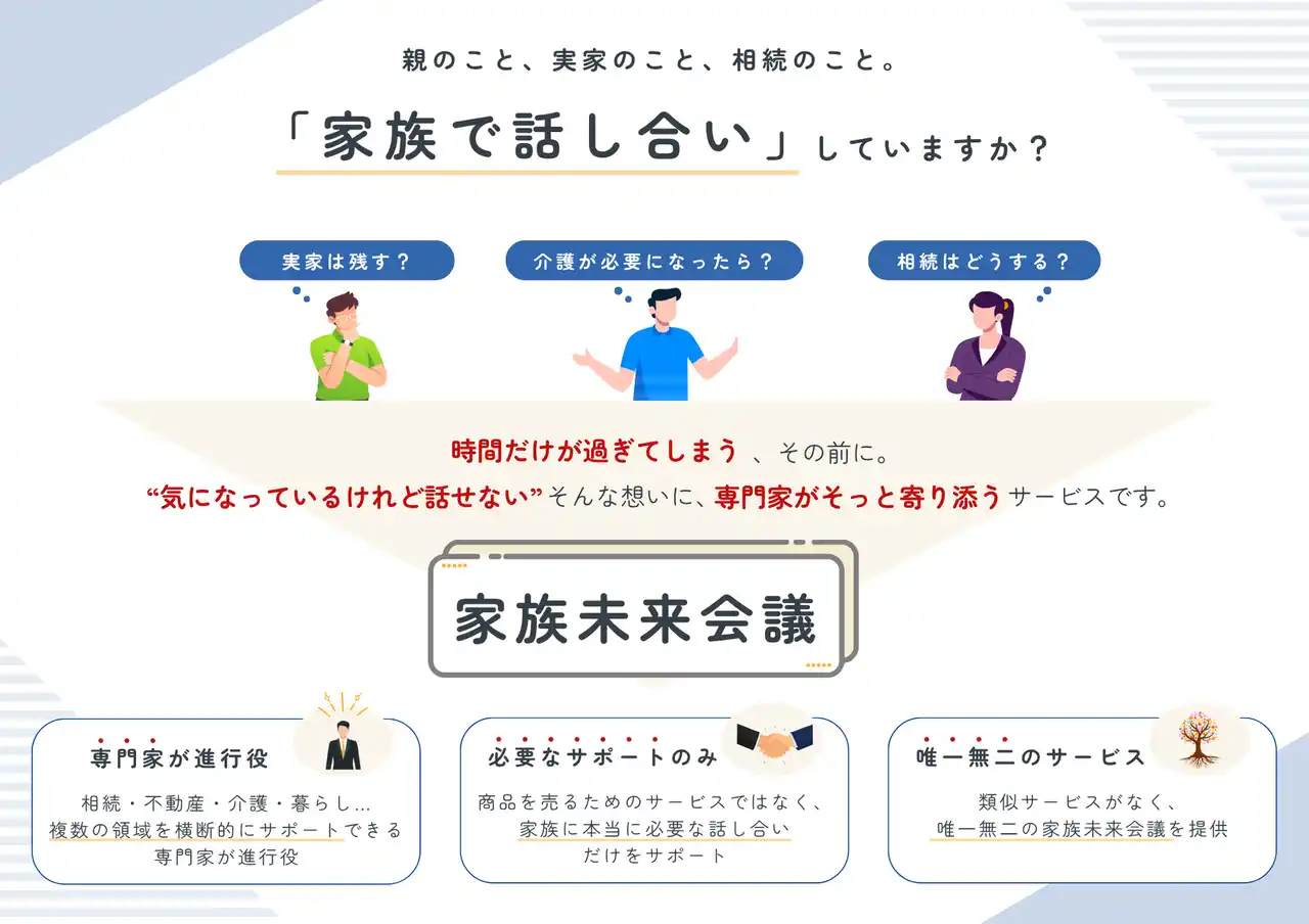 社員の“介護と仕事の両立”を支援するサービス、「家族未来会議」法人向けプランを柴田行政書士事務所が提供開始