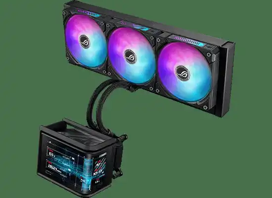 【CFD販売株式会社】 ASUSから、6.67インチ 2K 曲面AMOLEDディスプレイを搭載した簡易水冷CPUクーラー『ROG RYUO IV SLC 360 ARGB』発売