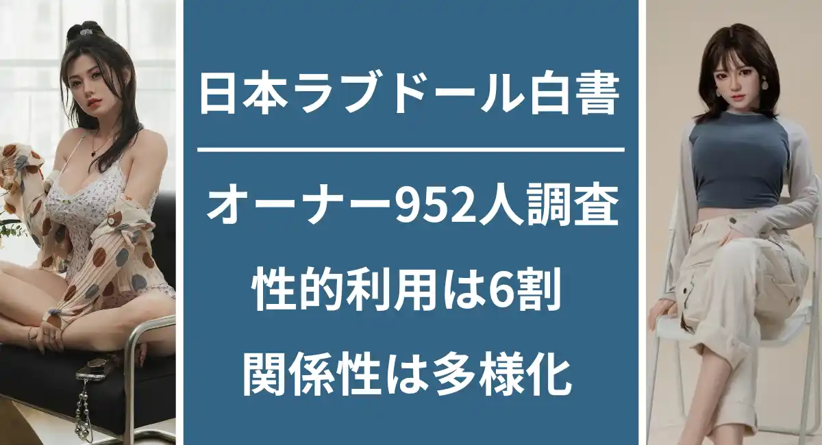 ラブドールオーナー952人調査性的利用は6割にとどまり、関係性は多様化満足度上位19社は中国ブランド「日本ラブドール白書 2026」を公開