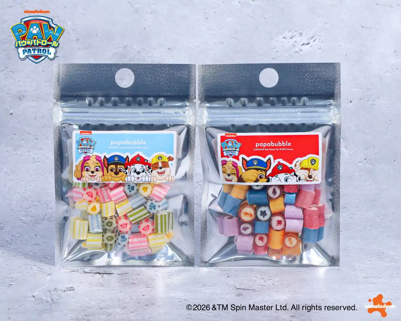 【株式会社PAPABUBBLE】 「パウ・パトロール」×「PAPABUBBLE」再び出動！8キャラクターを“パウっと”表現したキャンディミックスセット　1月29日（木）より全国店舗で発売
