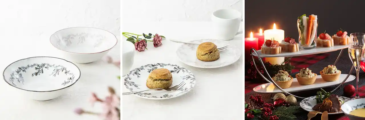 【河淳株式会社】 KEYUCAアイテムでクリスマスの食卓に彩りを。「【美濃焼】annel(アンネル)ボウル170／プレート165」登場