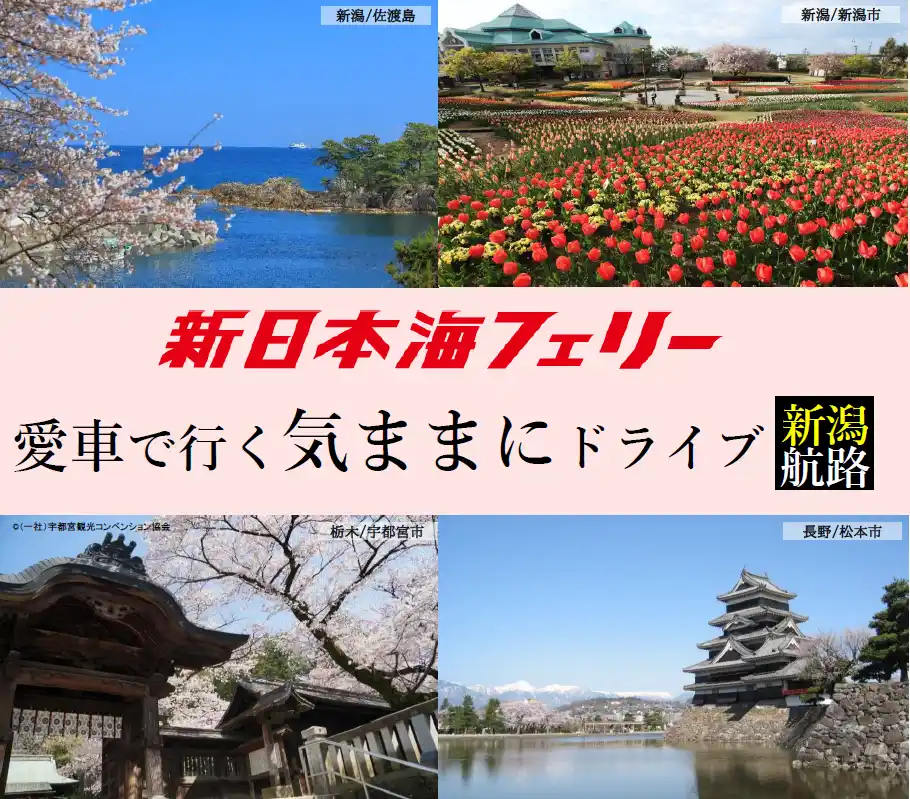 【ＳＨＫライングループ】 船旅で春の上越へ！新日本海フェリー利用 【気ままに北海道ドライブパック 新潟航路】発売開始！