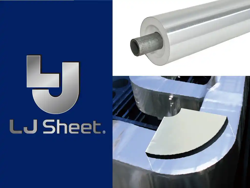 【株式会社フカガワ】 「ＬＪシート」屋外保温板金工事に代わる新素材！ ラッキングレス工法のご紹介