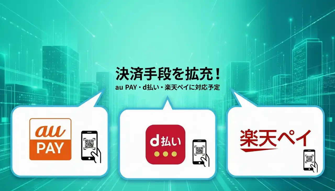 「DENNOU PARK」キャッシュレス決済を大幅拡充-au PAY・d払い・楽天ペイを来春より対応予定。