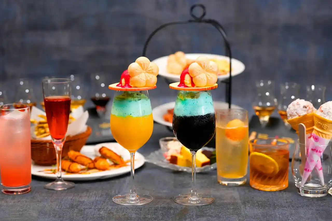 【チョーヤ梅酒株式会社】 梅酒カクテル専門店「The CHOYA（ザ チョーヤ）銀座BAR」さつまいもなど秋の味覚に梅とチョコミントを掛け合わせた「秋の梅酒カクテルクリームソーダ」を新発売！