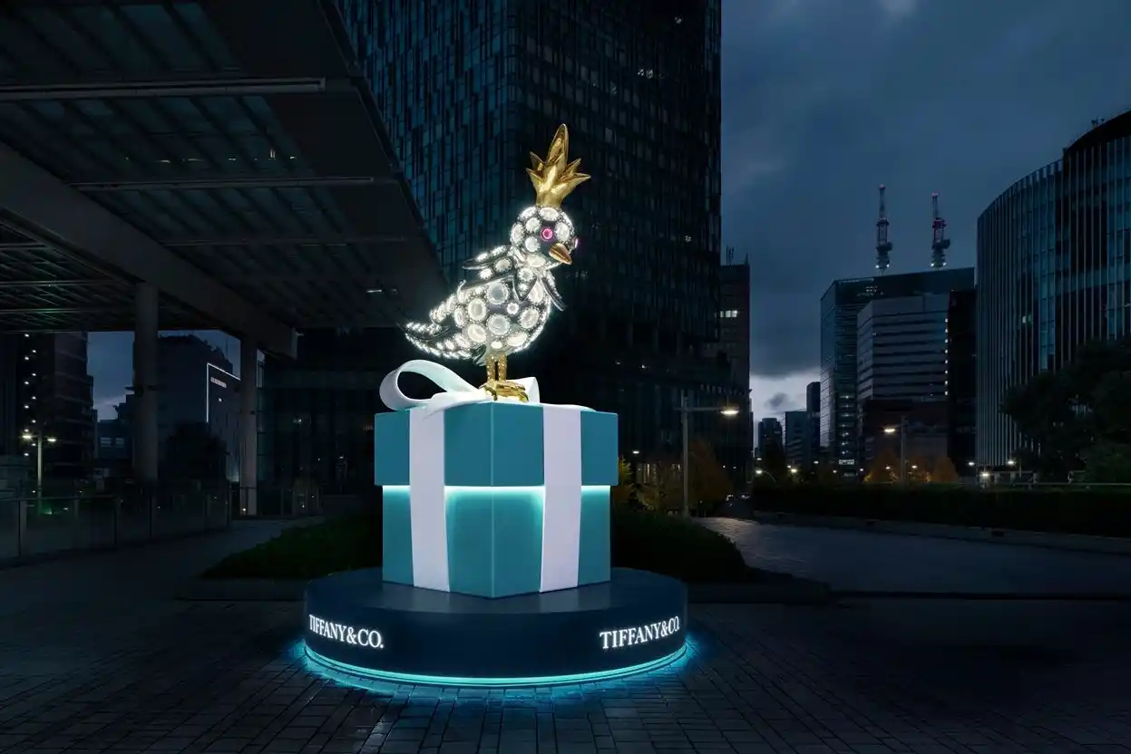 【TIFFANY & CO.】 ホリデー シーズンを祝福する「Bird on a Box」 名古屋の JRセントラルタワーズ タワーズテラスに展示