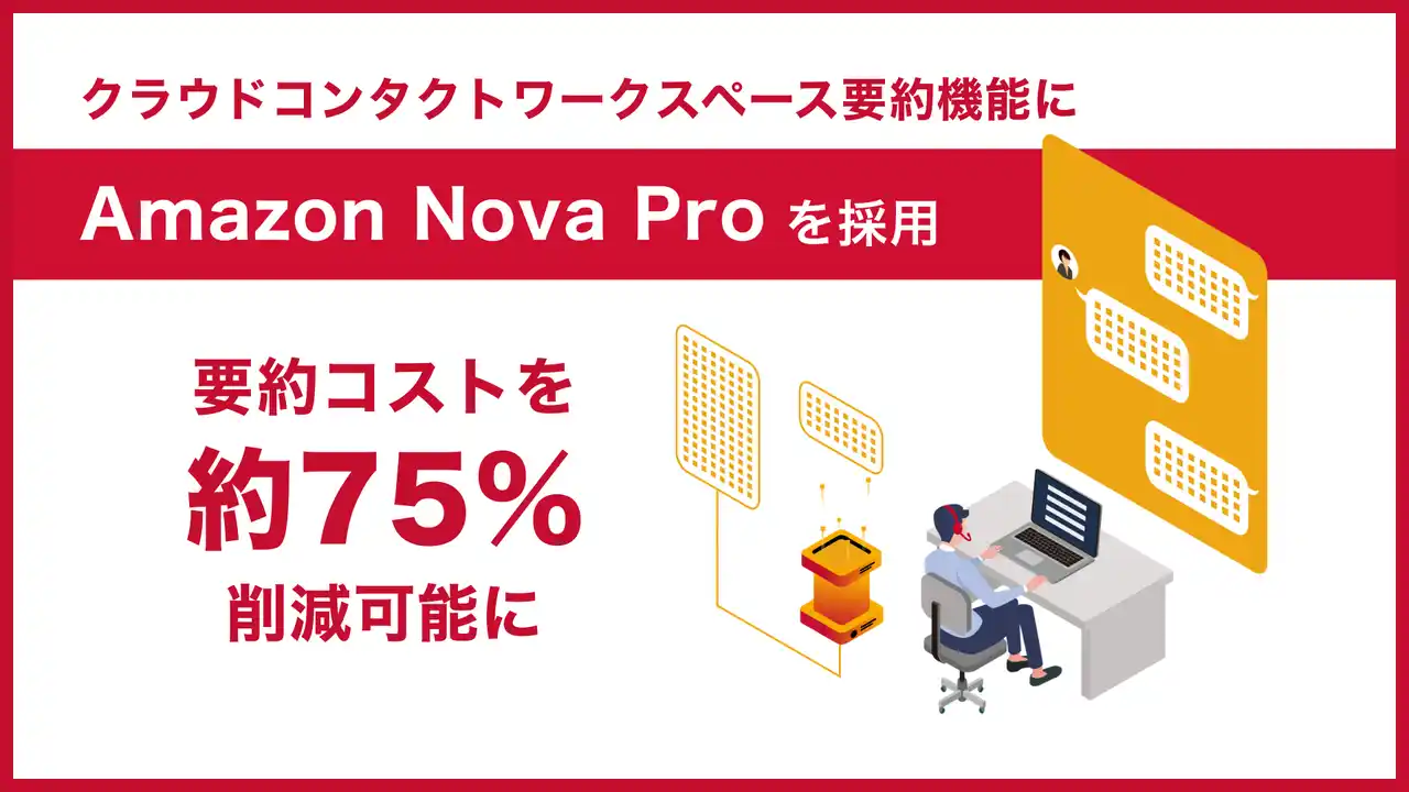 【株式会社サーバーワークス】 サーバーワークス、クラウドコンタクトワークスペースの要約機能にAmazon Nova Pro を採用。要約コストを約75%削減可能に