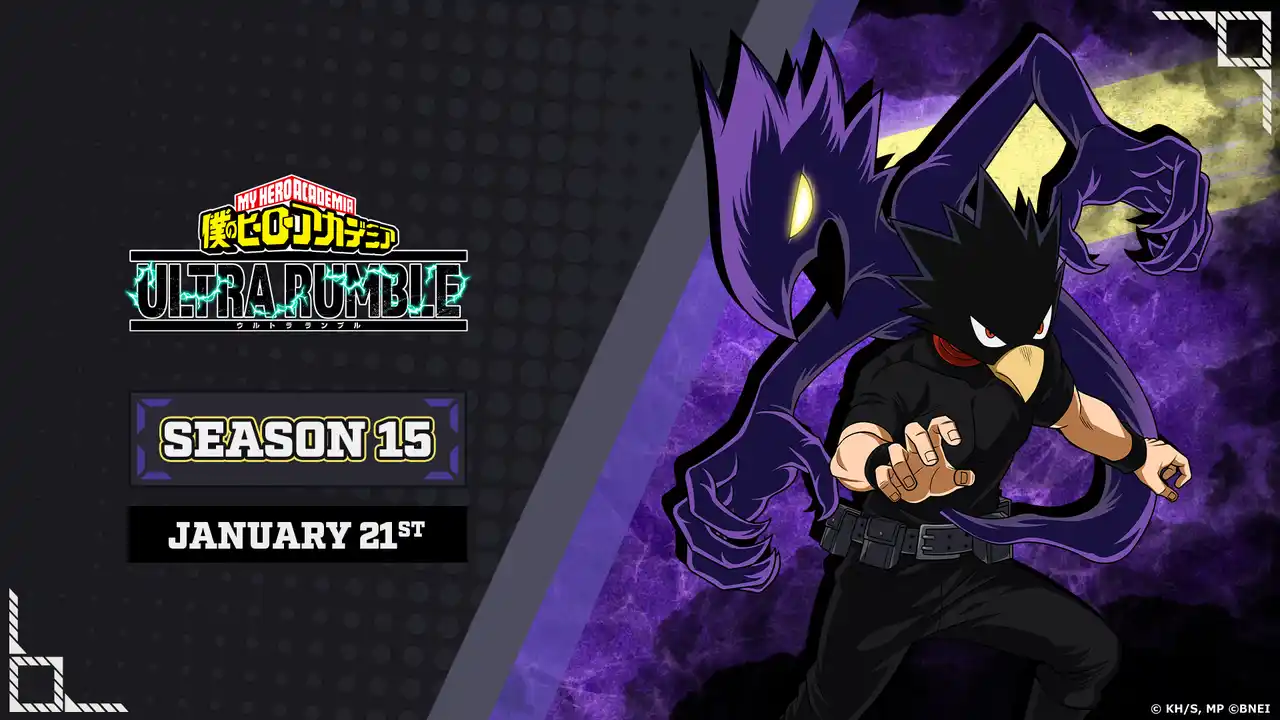 【株式会社バンダイナムコエンターテインメント】 基本プレイ無料オンラインマルチ対戦ゲーム「僕のヒーローアカデミア ULTRA RUMBLE」のシーズン15が開幕！ 闇を纏いし漆黒のヒーロー！「常闇踏陰」が参戦！