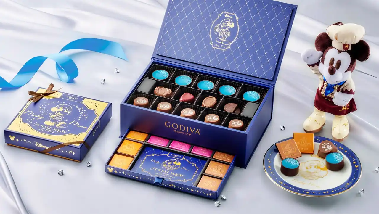 【ウォルト・ディズニー・ジャパン株式会社】 ディズニーストアとゴディバの共同制作によるオリジナルチョコレートが初登場！ショコラティエ姿のミッキーをデザインしたバレンタインのコレクションを1月9日(金)より順次発売