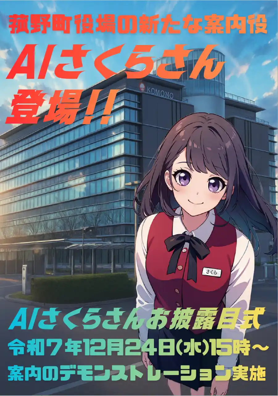【三重県菰野町】 菰野町、庁舎総合案内にAIさくらさんを導入！　お披露目式を開催します