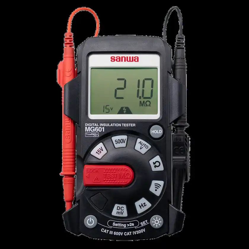 デジタル絶縁抵抗計「MG601」を販売開始エレベータの絶縁抵抗測定に対応する15V／500Vテスト電圧を搭載