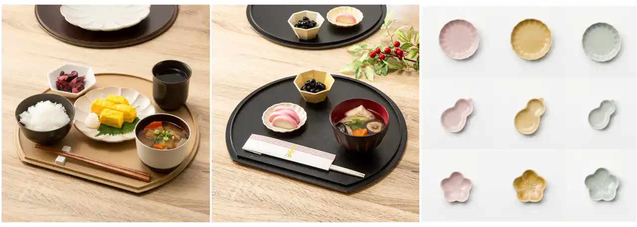 【株式会社ニトリホールディングス】 新年の食卓を彩る「リバーシブル半月膳」と「豆皿」、全国のニトリで販売開始