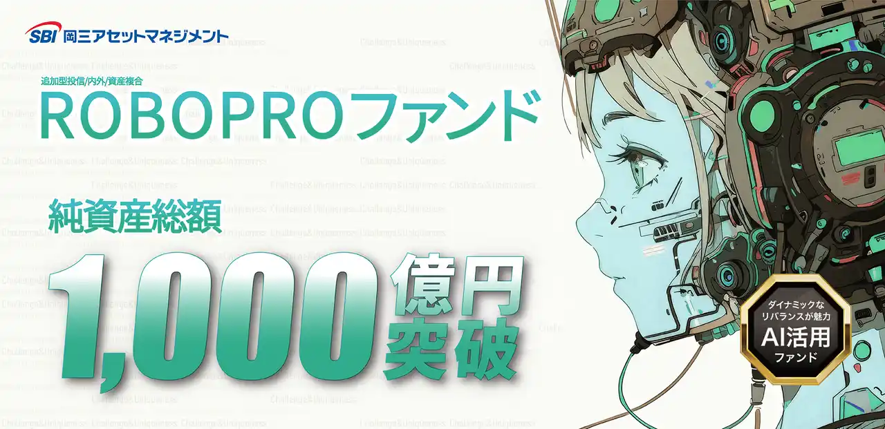 【SBI岡三アセットマネジメント株式会社】 「ROBOPROファンド」純資産総額1,000億円を突破
