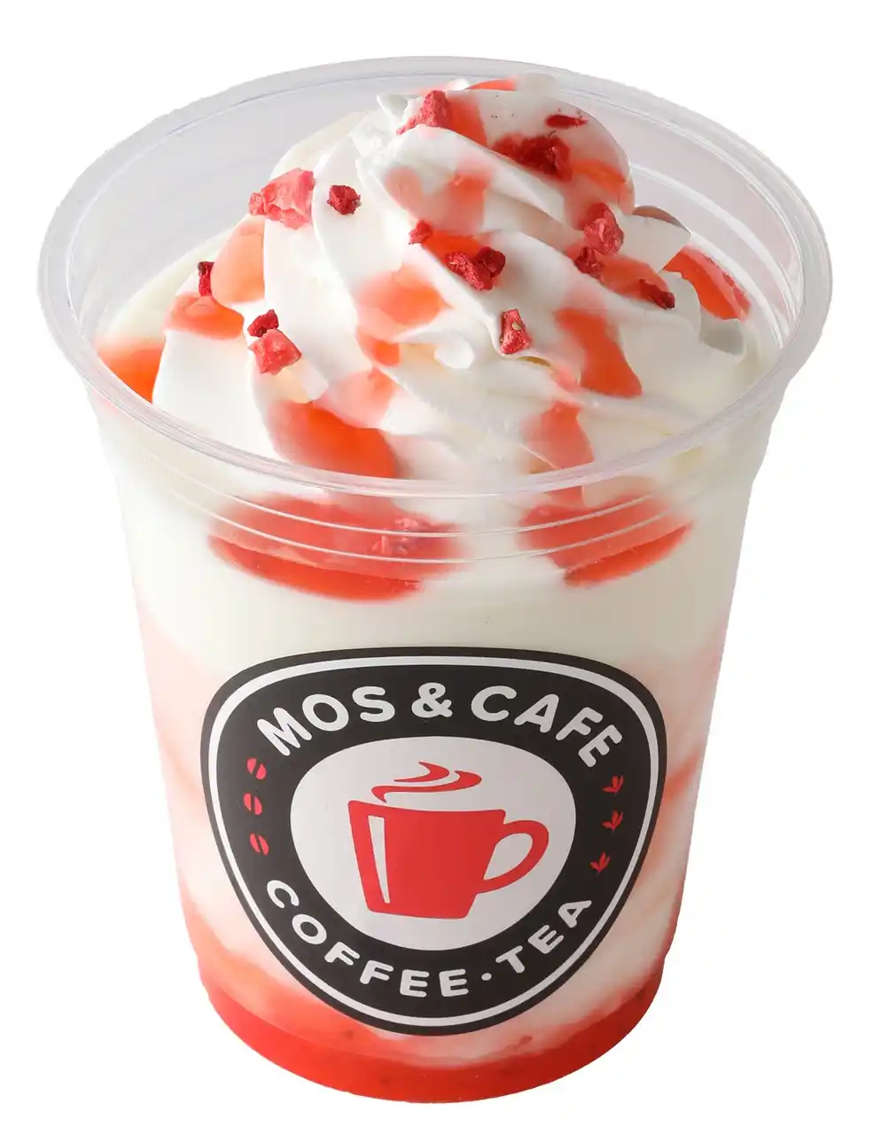 【株式会社モスフードサービス】 モスバーガー＆カフェで2種類のドリンクを期間限定発売「デザートシェイク いちご ～とちあいかソース使用～」「練乳いちごみるく ～ とちあいか ～」