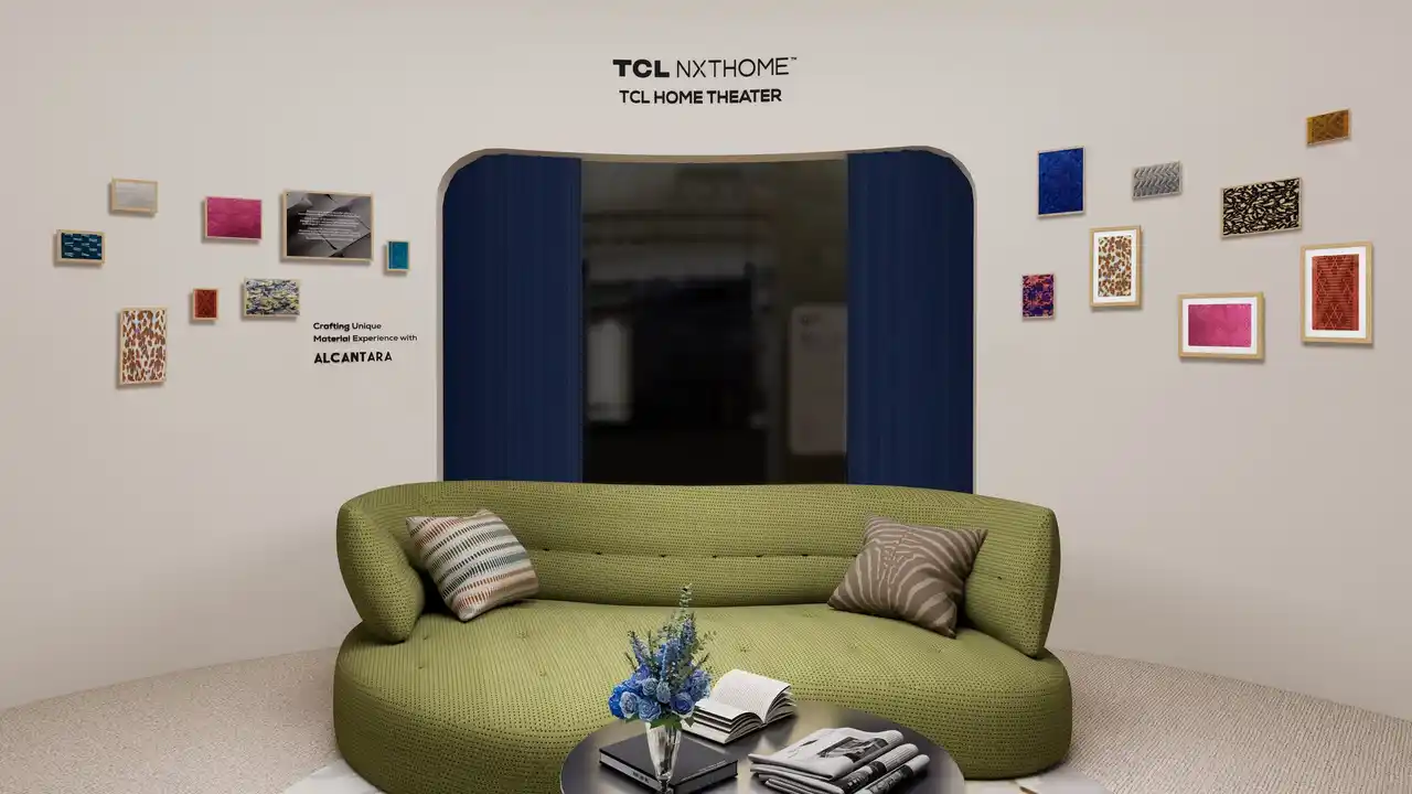 【アルカンターラ】 ALCANTARA(R)、フクロウ型AI ロボットで知られる「TCL Ai Me」とのパートナーシップで感動のシネマティック空間まで包括展示