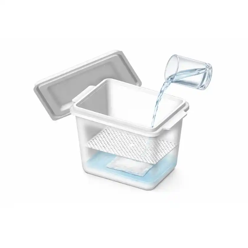 HOTPLUS あったかフードボックス 発熱構造イメージ(水のみで反応)