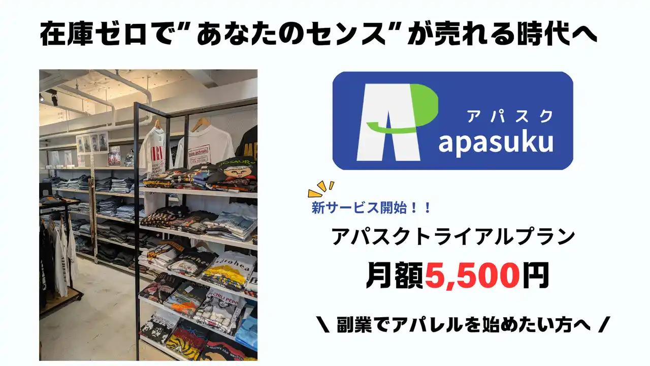 【シノ商店】 【2026年1月開始】株式会社シノ商店が新サービス『アパスク・トライアル』を開始。若者の挑戦を後押しする“在庫ゼロ型アパレル販売”
