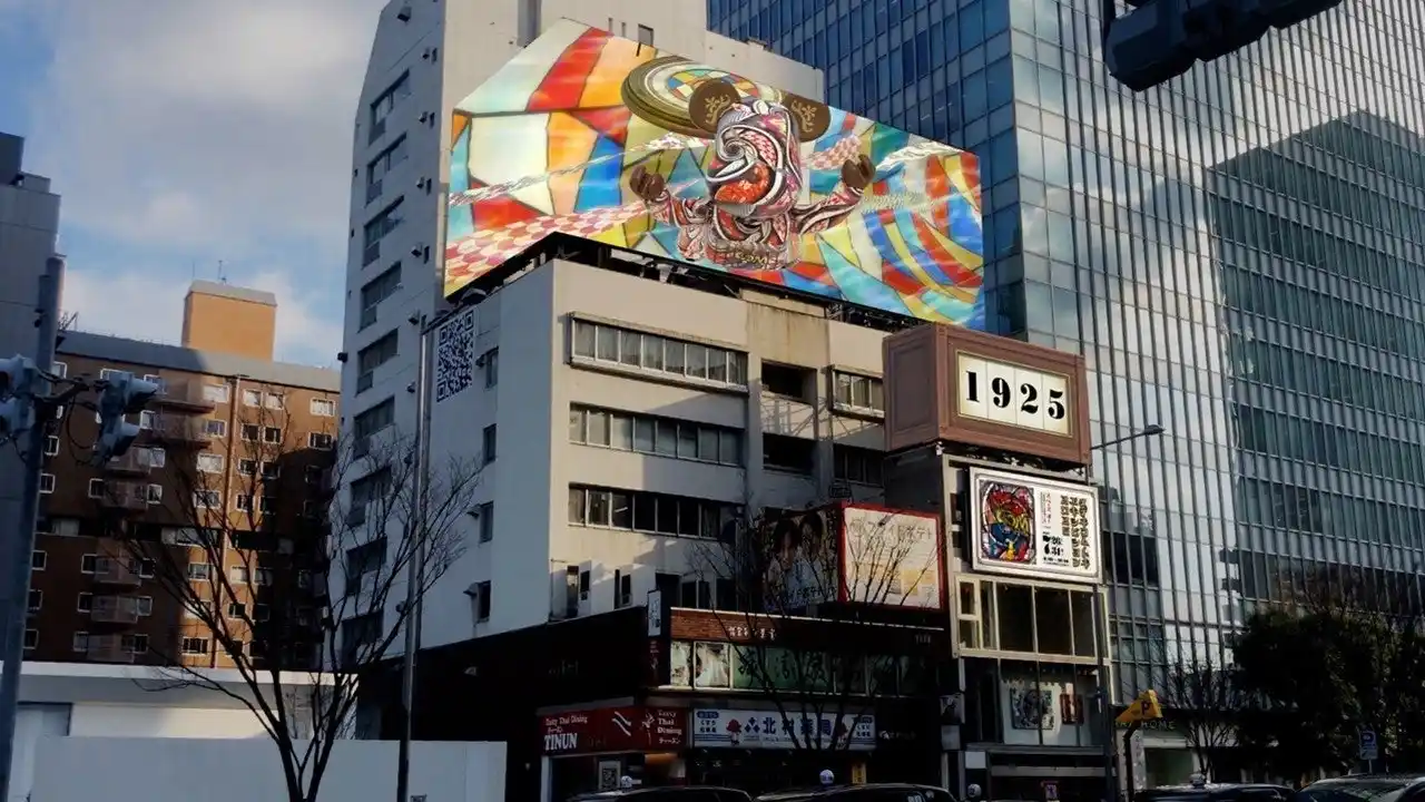 【株式会社ヒット】 屋外広告のヒットが巨大『BE@RBRICK』の”肉眼3D”広告を制作OMOSANシンクロで期間限定放映中