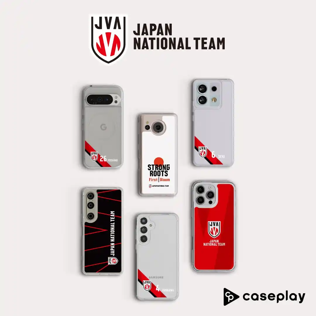 【株式会社FOX】 バレーボール女子日本代表のスマートフォンアクセサリーが44デザイン×130機種以上のラインナップでcaseplayに登場！