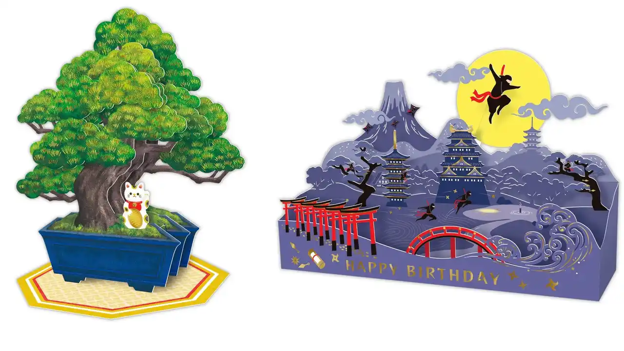“小さな日本”を立体カードでお土産に！ 忍者や富士山、盆栽など日本の魅力をぎゅっと詰め込んだ、インバウンド向けカードシリーズ「ハローニッポン」新登場