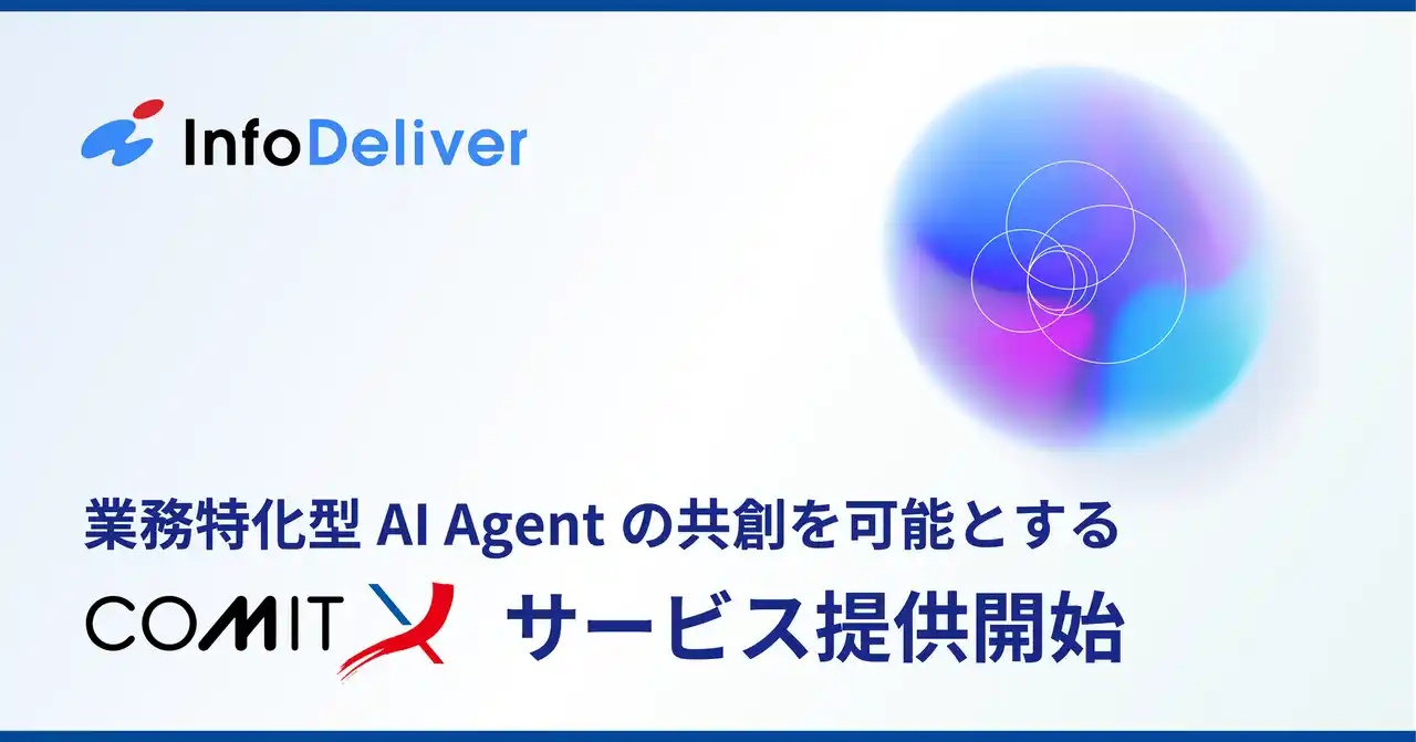 【InfoDeliver】 InfoDeliver、業務特化型AI Agentを共創する「COMITX」サービス提供開始